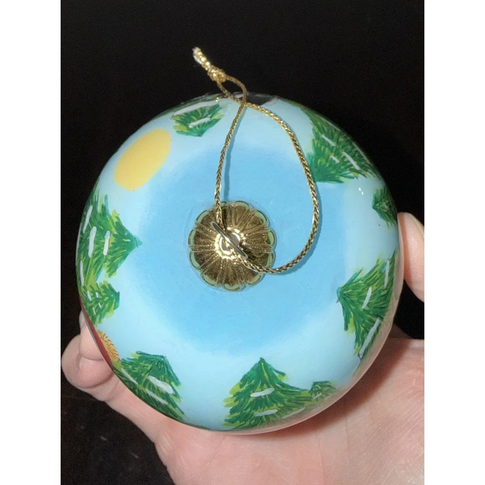 Pier 1 Imports Li Bien Vintage 2004 Hand-painted Teardrop Christmas Ornaments